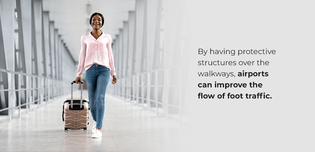 Airports can improve the flow of foot traffic