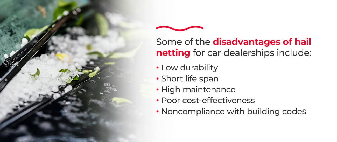 Disadvantages of Hail Netting