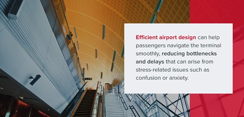 Airport escalator to show efficient airport design