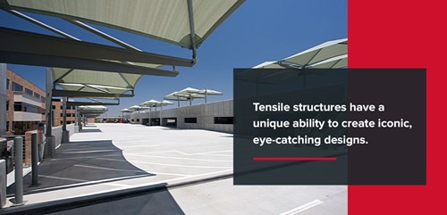 Tensile structures have a unique ability to create iconic, eye-catching designs