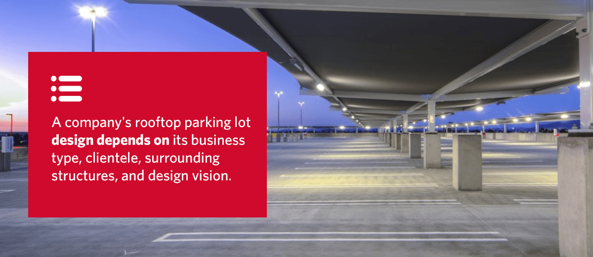 Company Rooftop Parking Lot Design