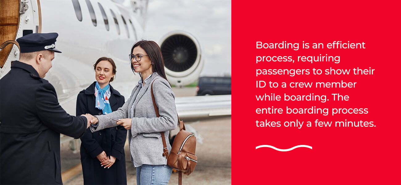fast boarding and check ins
