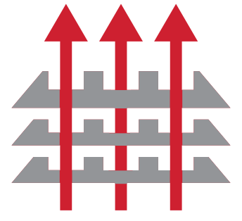 illustration representing increased airflow