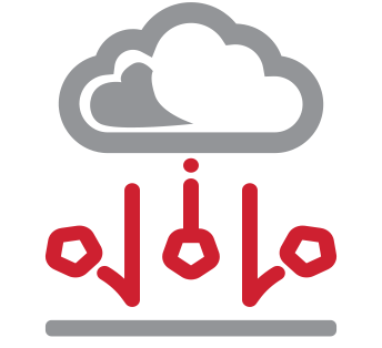 icon, illustration of hail falling down from a clowd