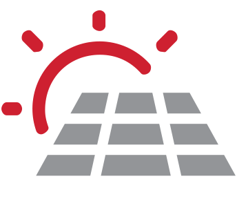icon, illustration of solar panels