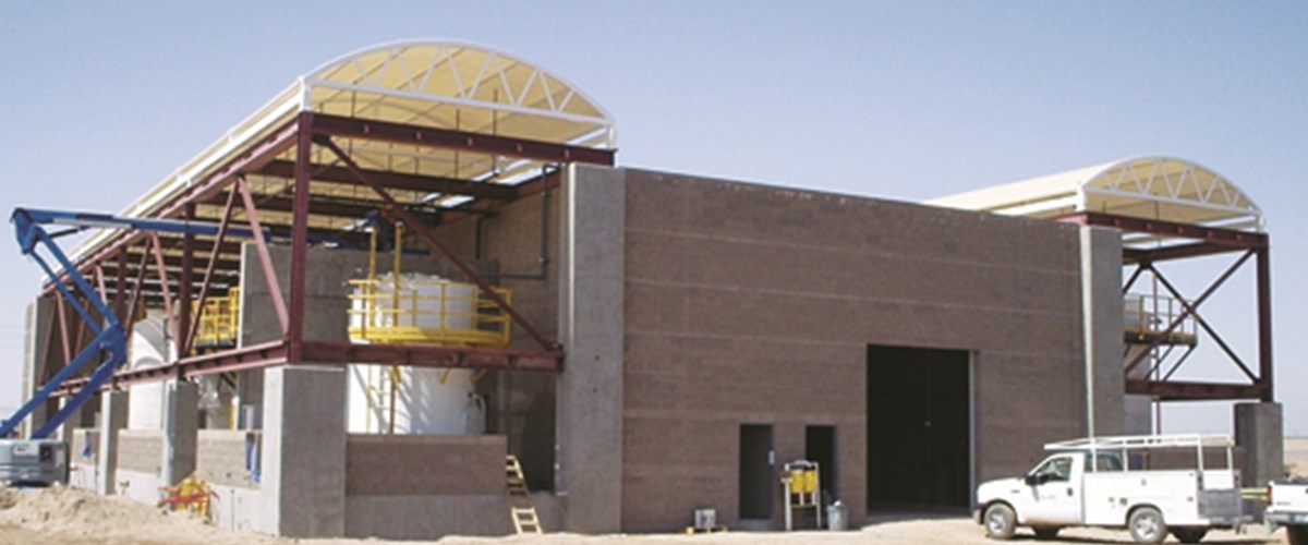 shaded water treatment facility