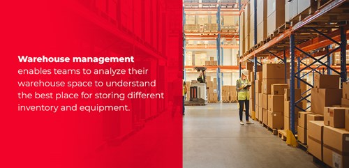 Optimizes warehouse space and flow