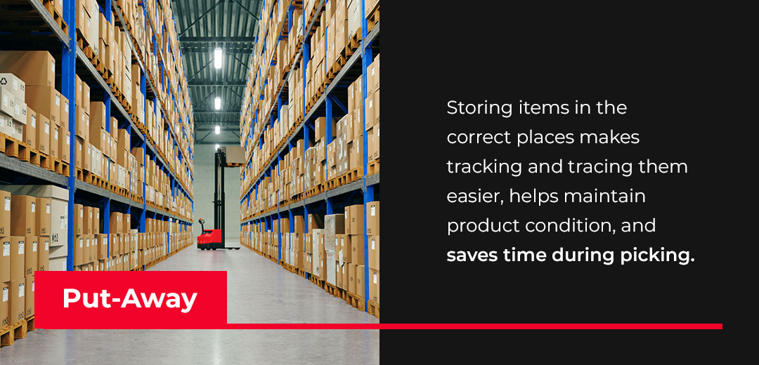 put away items in correct places