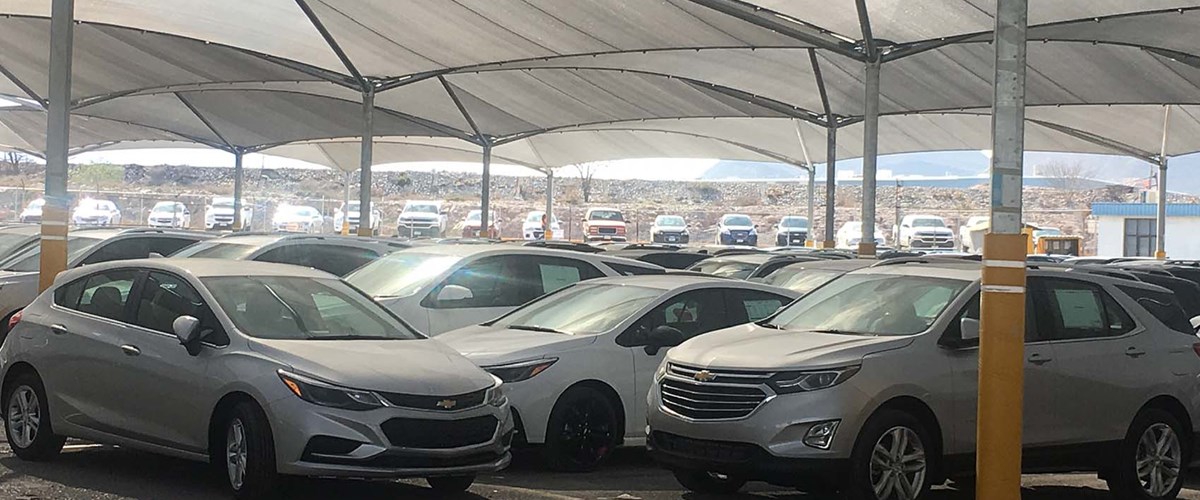 Cars parked under structure at GM Ramos Arizpe Assembly Plant 1 thumbnail