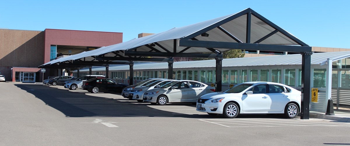 silver parking structures at amarillo airport thumbnail