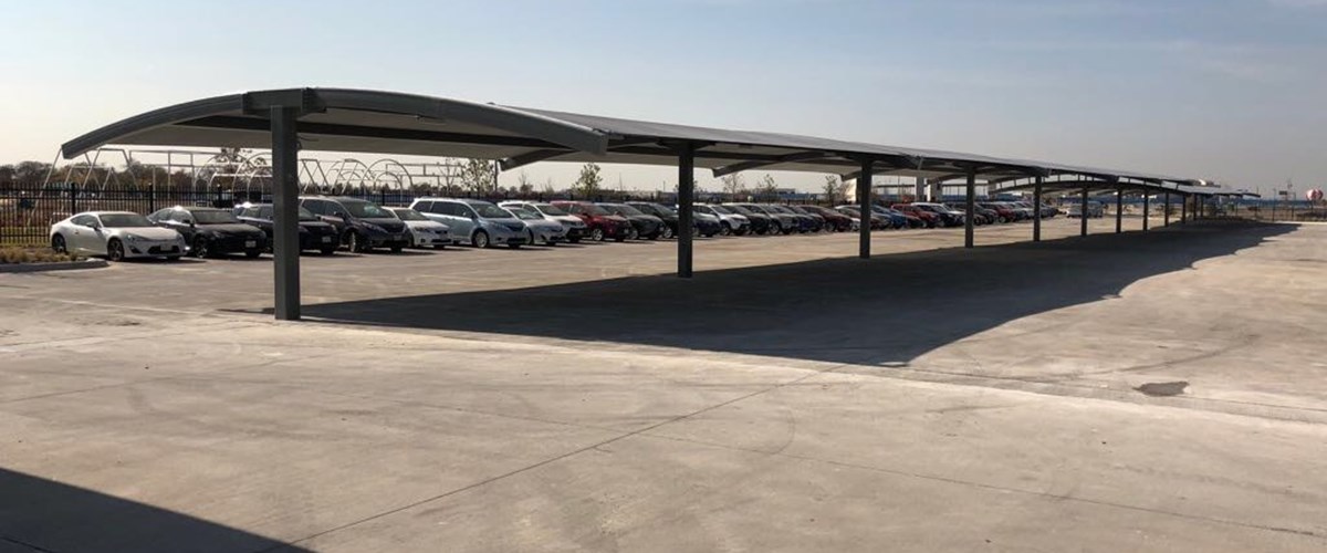 shaded vehicle structure at toyota motor north america thumbnail