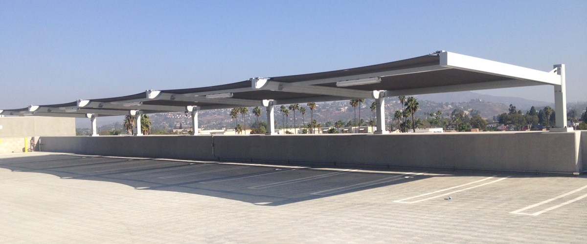 covered parking spots on sunny day thumbnail