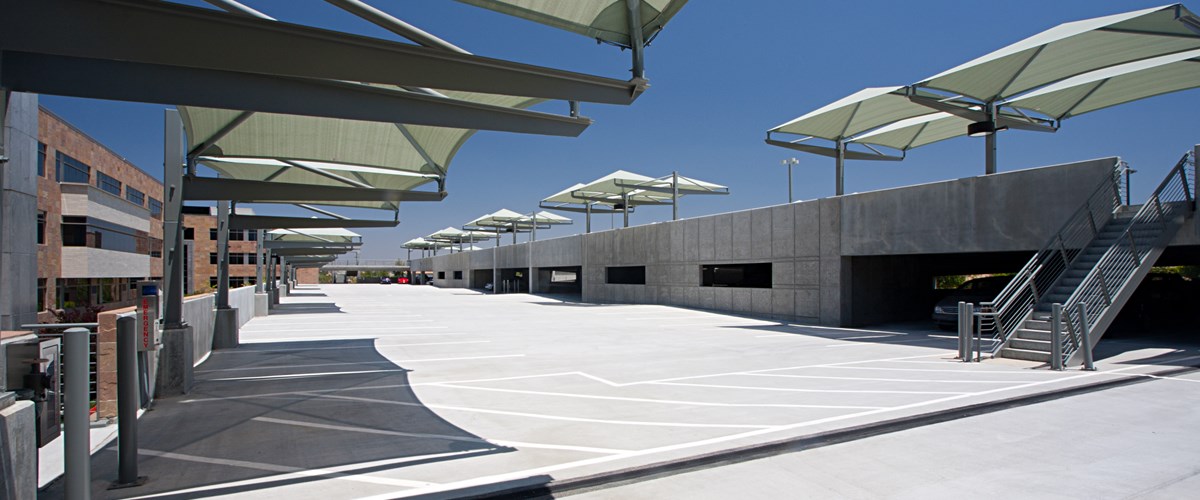 covered rooftop parking spots