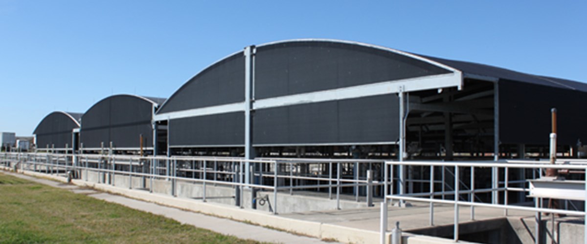 large outdoor industrial structure shade