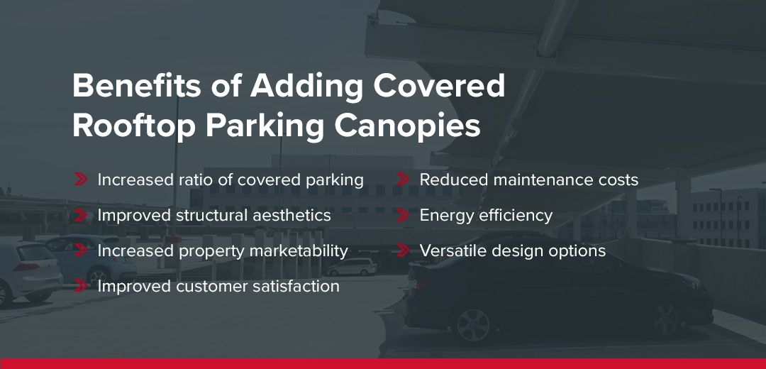 Benefits of Adding Covered Rooftop Parking Canopies
