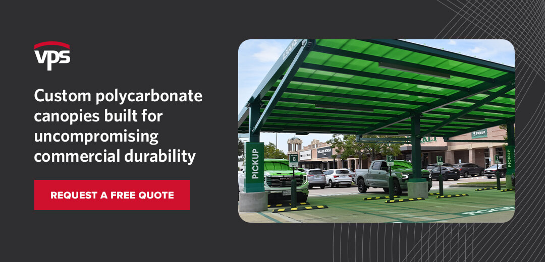 Polycarbonate shade structure