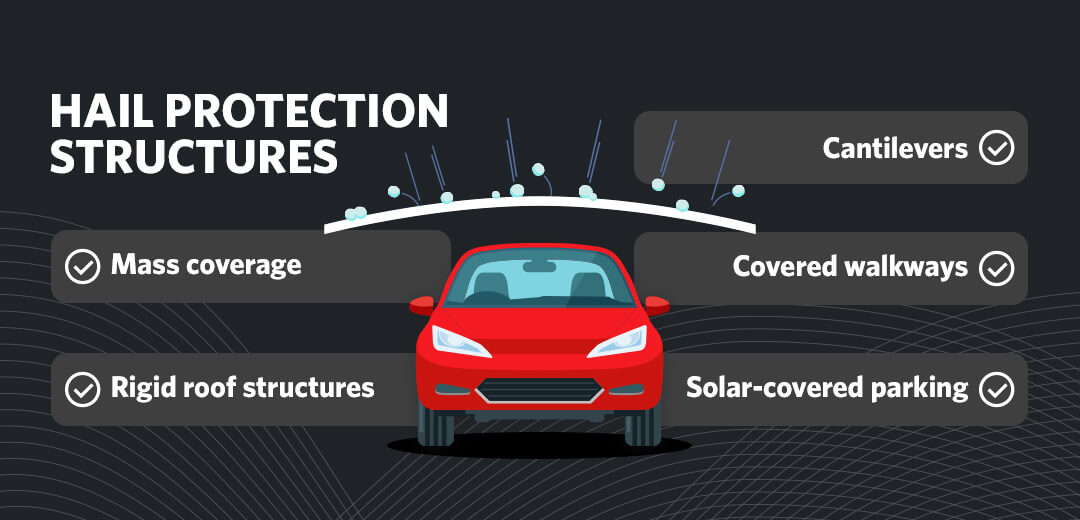 Hail protection structures