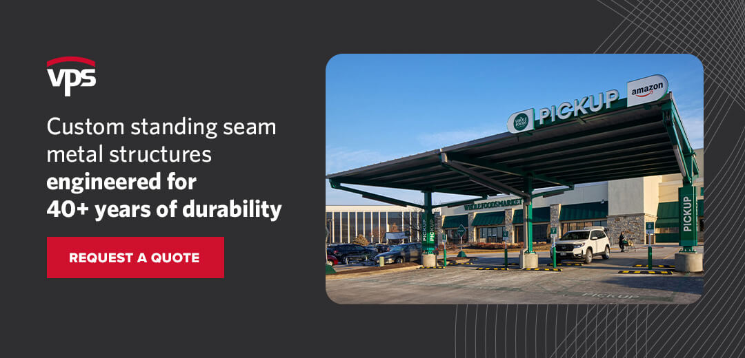 custom standing seam metal structures