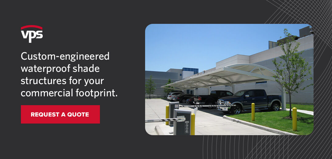 custom-engineered waterproof shade structures